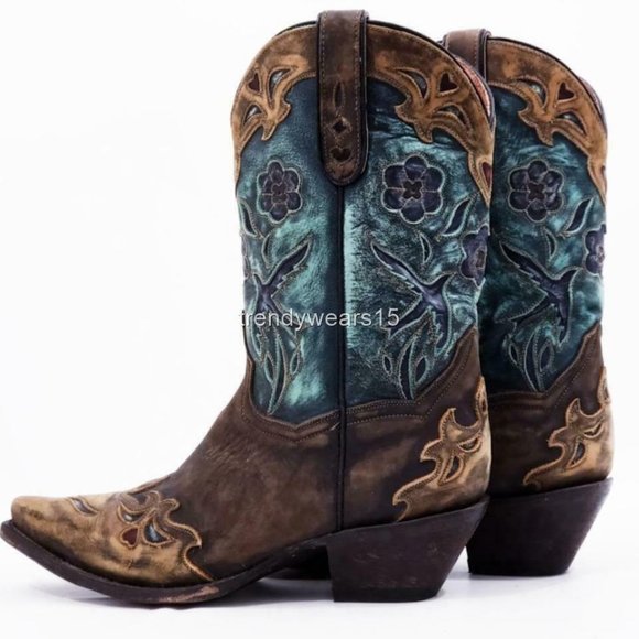 DAN POST DP3544 VINTAGE BLUEBIRD WESTERN BOOTS - Picture 5 of 12